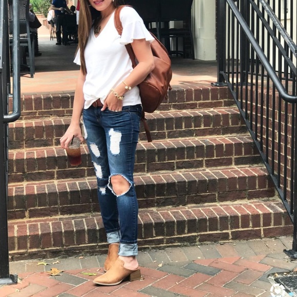 💓SOLD - Crista Cognac Studded Pointed Toe Heeled - Picture 3 of 7